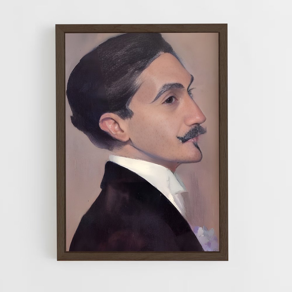 ap-marcel proust-6 cadre Bois foncé