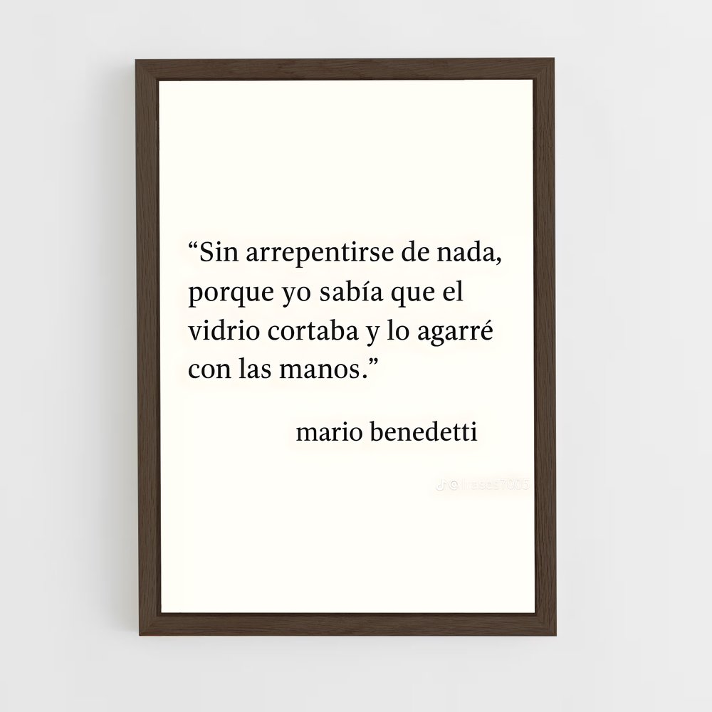ap-mario benedetti-4 cadre Bois foncé