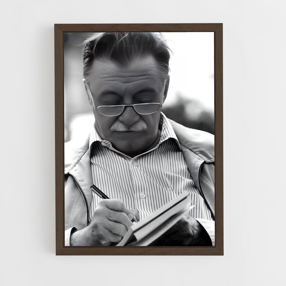 ap-mario benedetti-5 cadre Bois foncé