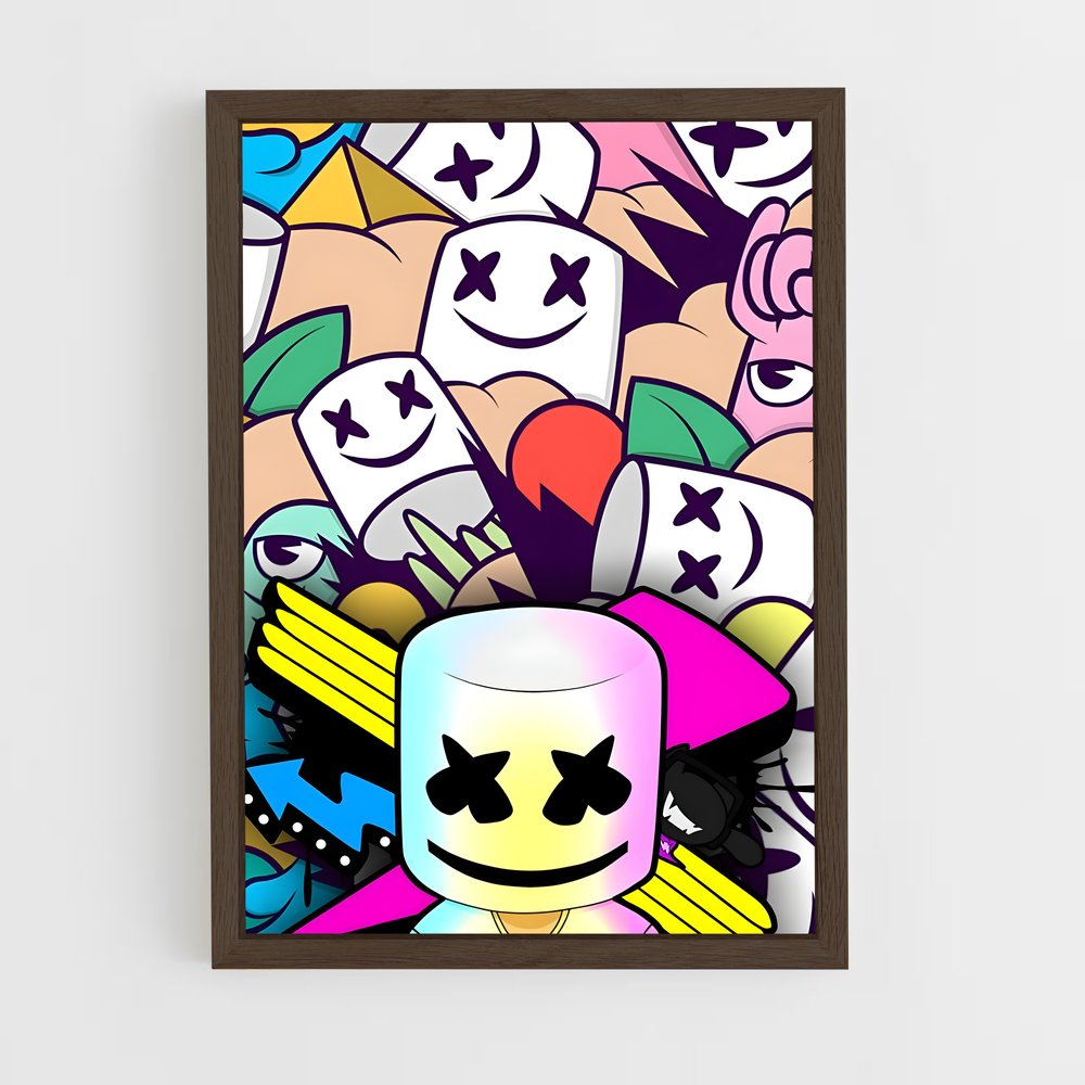 ap-marshmello-10 cadre Bois foncé