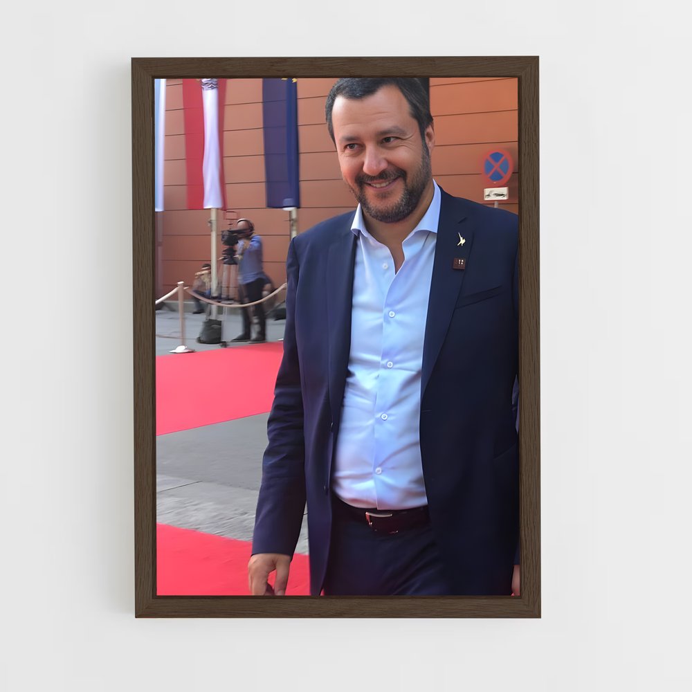 ap-matteo salvini-1 cadre Bois foncé