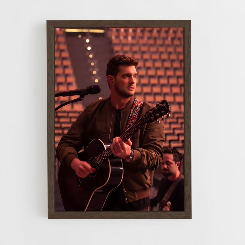 ap-michael buble-2 cadre Bois foncé