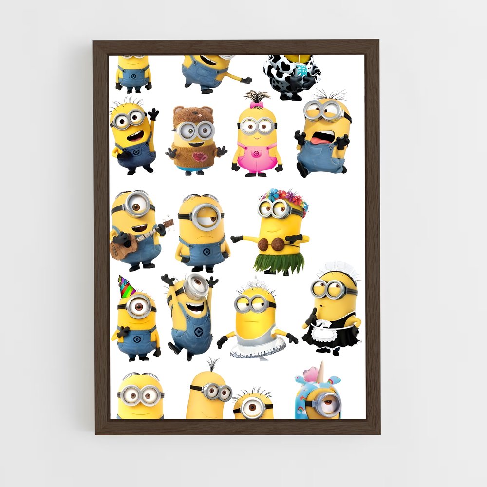 ap-minions-3 cadre Bois foncé