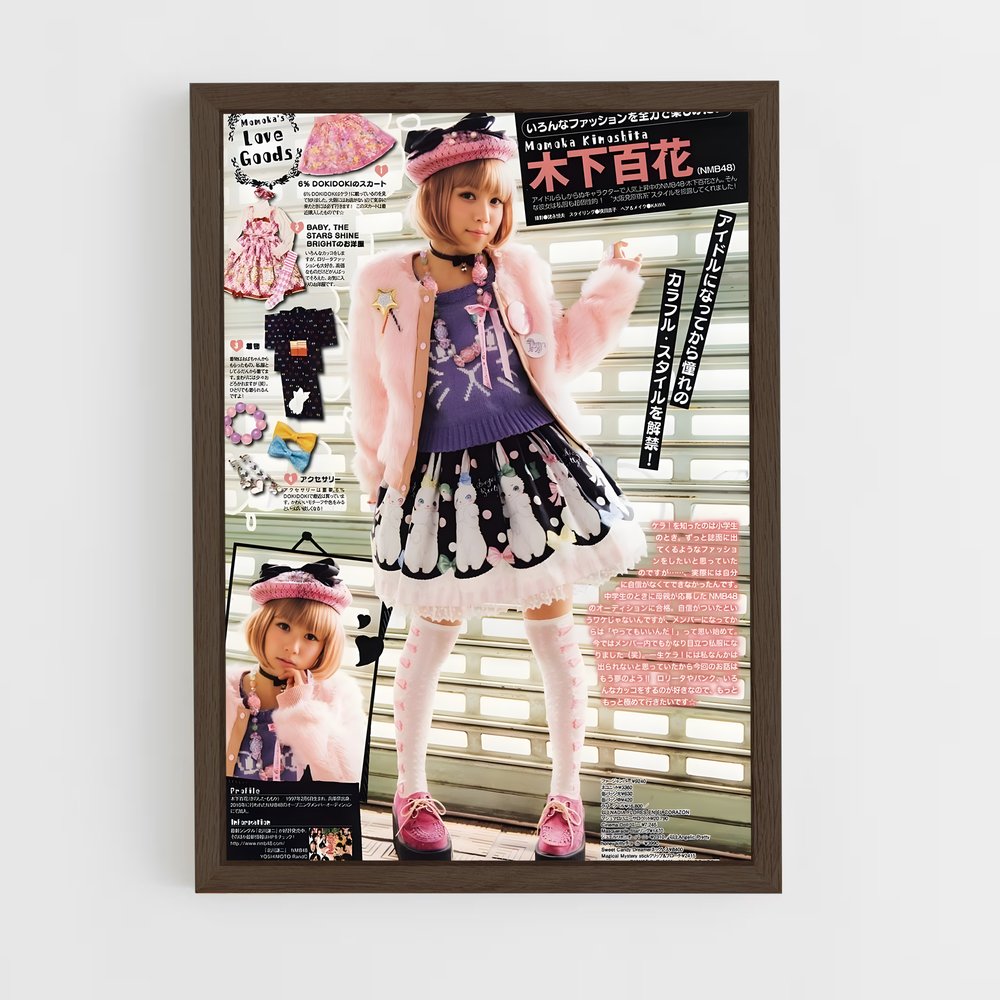 ap-momoka kinoshita-1 cadre Bois foncé