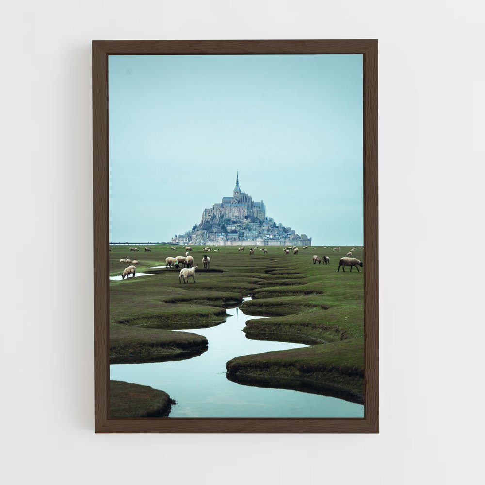 ap-mont saint michel-1 cadre Bois foncé