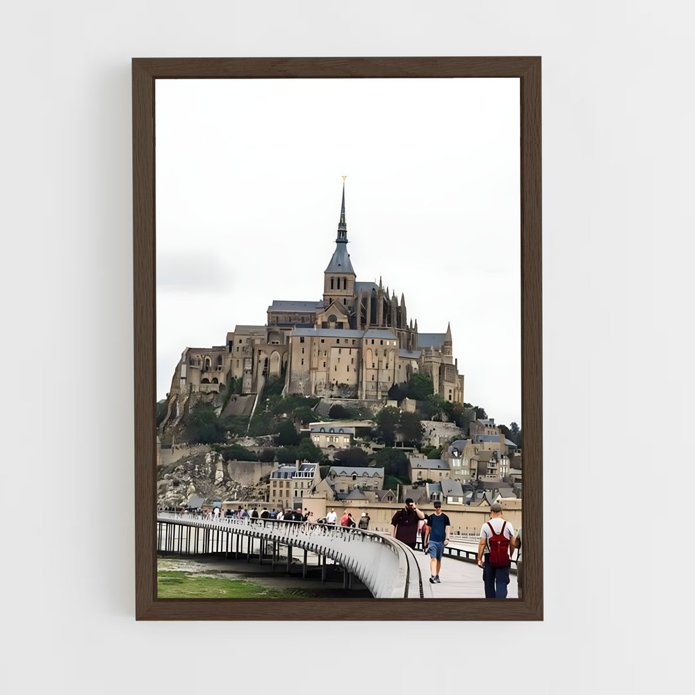 ap-mont saint michel-2 cadre Bois foncé