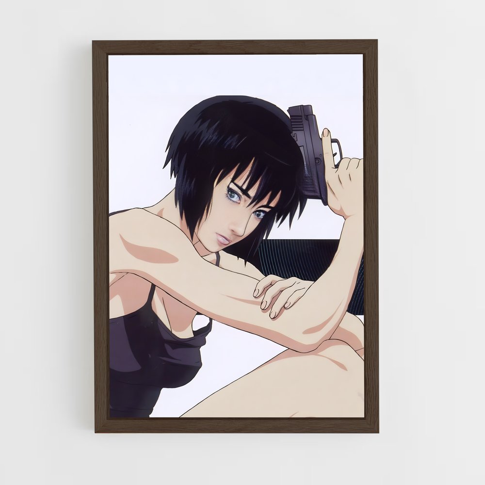 ap-motoko kusanagi-1 cadre Bois foncé