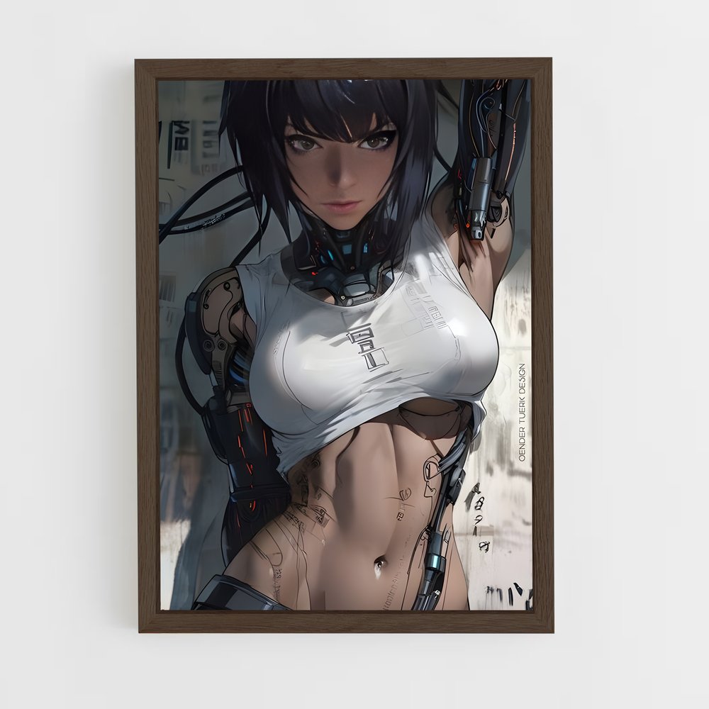 ap-motoko kusanagi-9 cadre Bois foncé