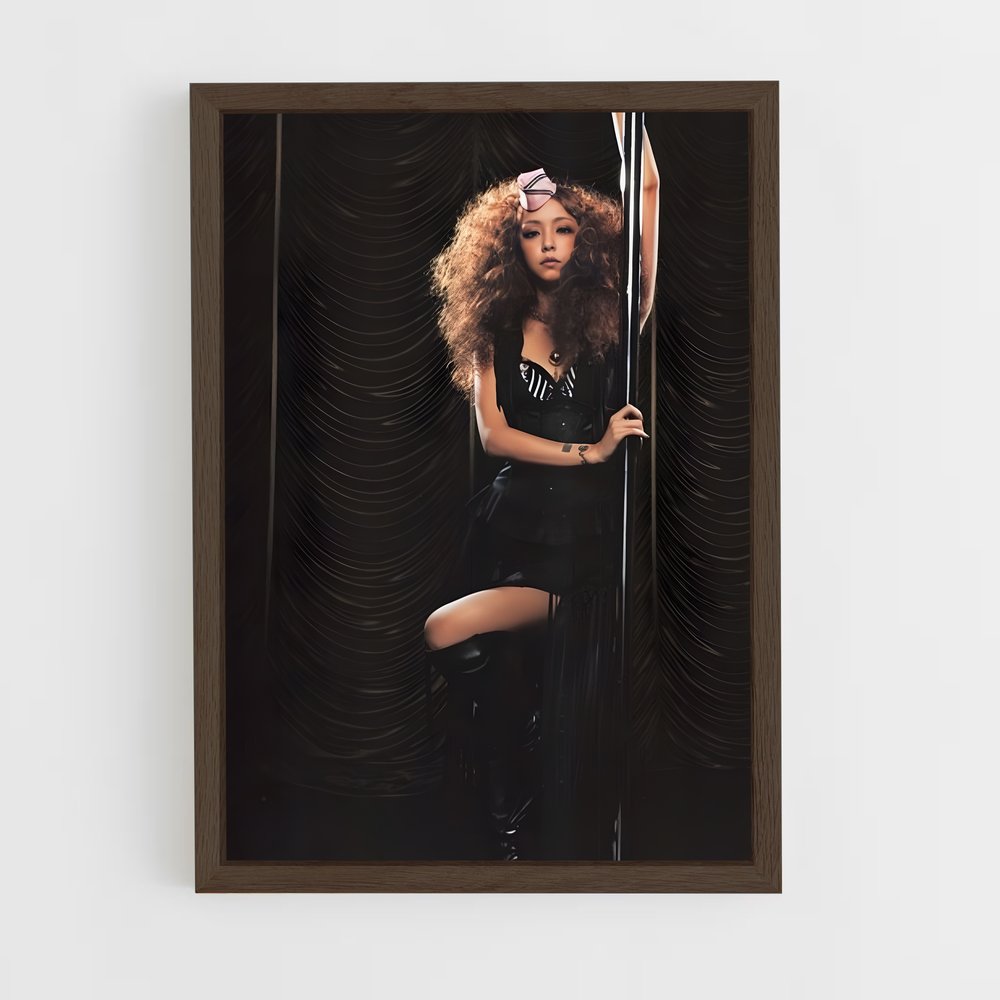 ap-namie amuro-6 cadre Bois foncé