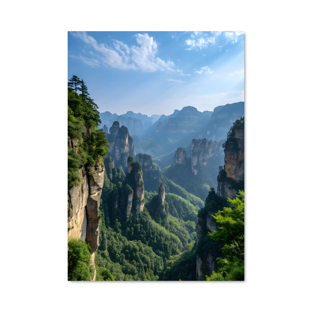 Poster Montagnes de Zhangshan