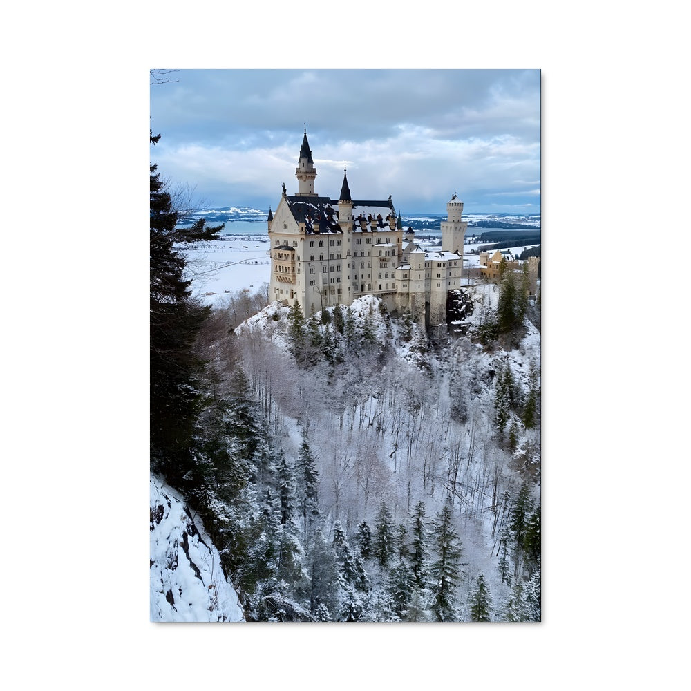 Poster Château Neuschwanstein Enneigé