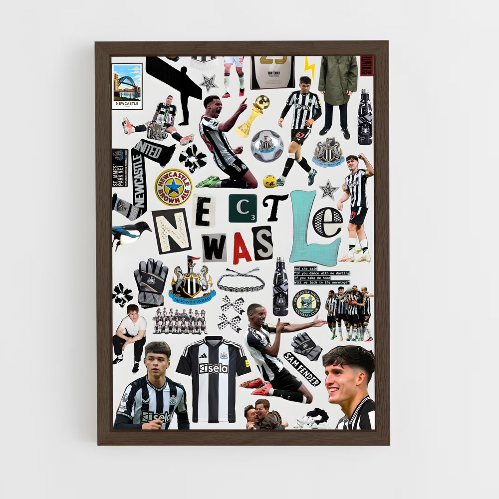 ap-newcastle united fc-1 cadre Bois foncé