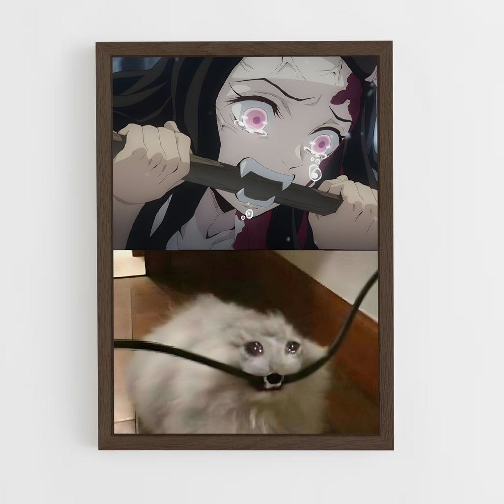 ap-nezuko kamado-3 cadre Bois foncé