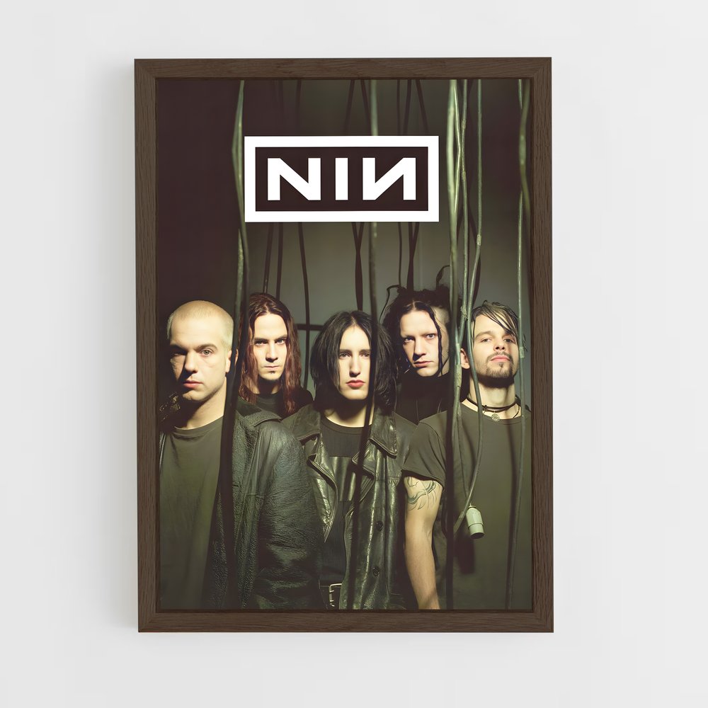 ap-nine inch nails-3 cadre Bois foncé