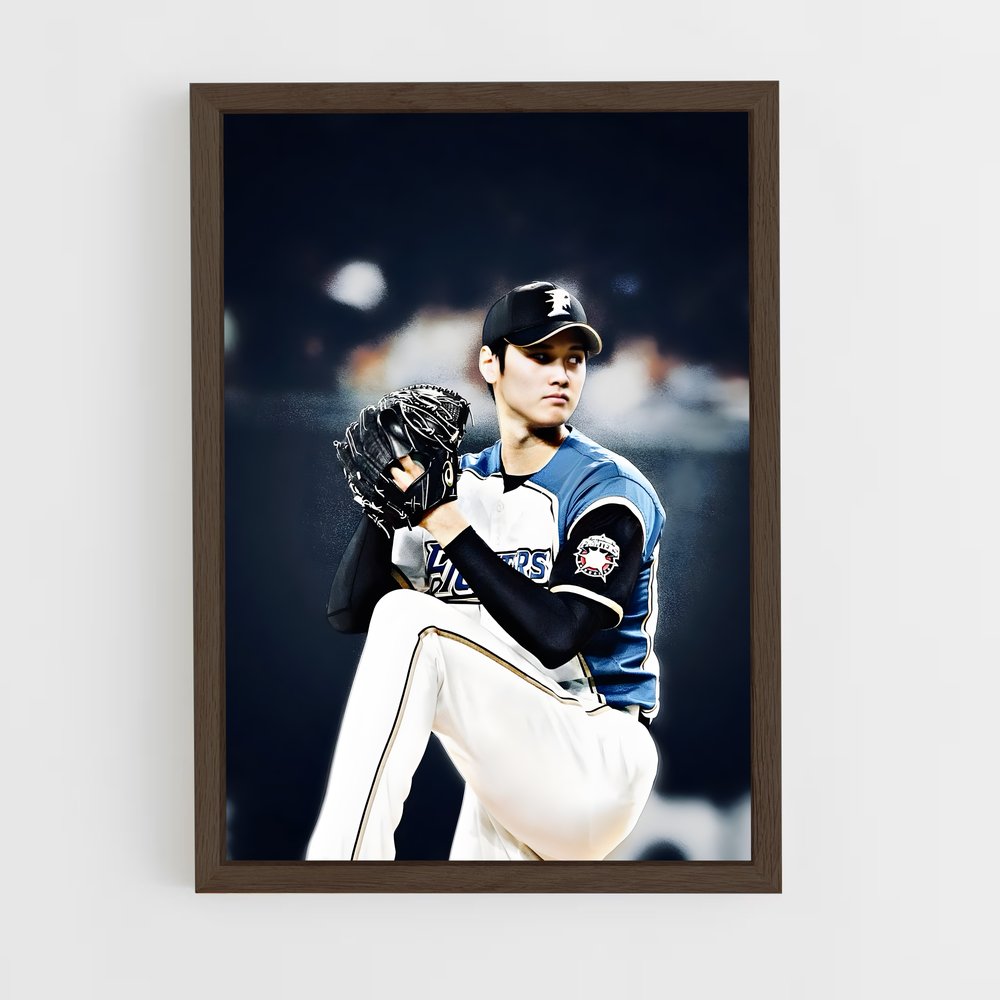 ap-nippon ham fighters-1 cadre Bois foncé