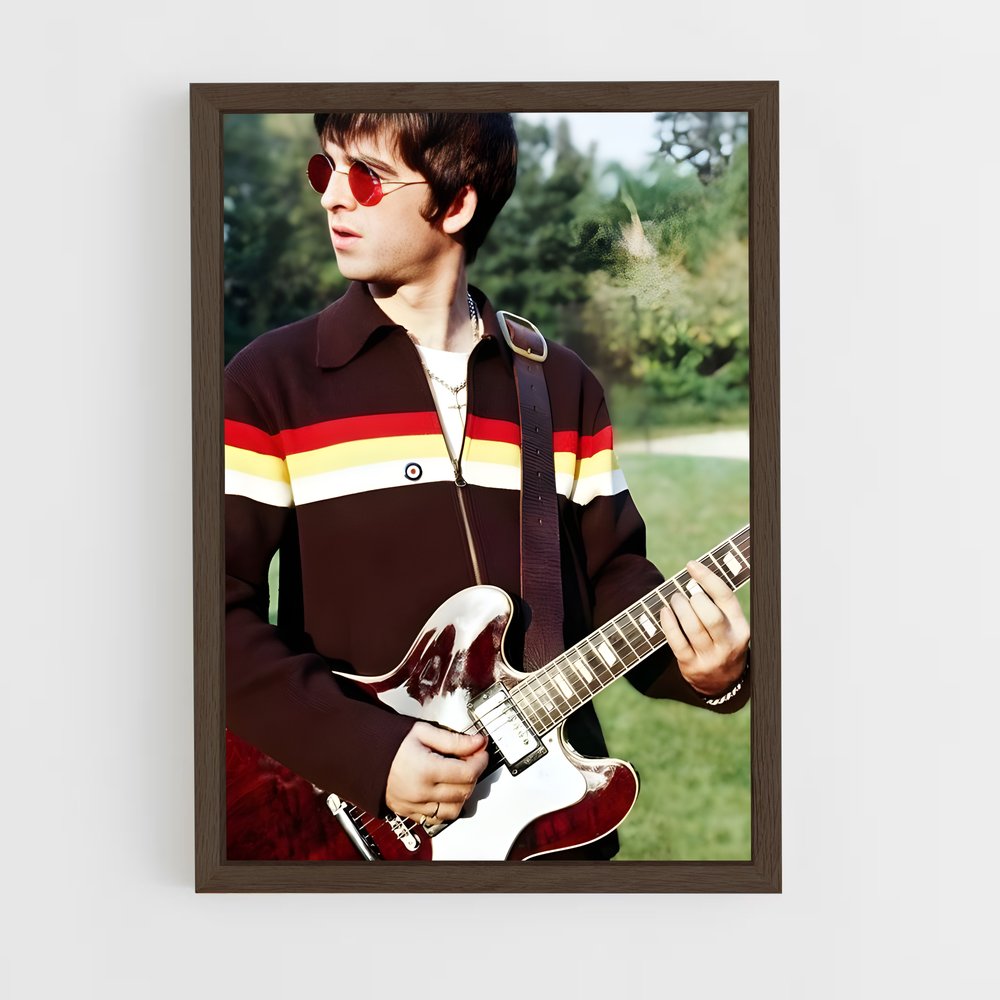 ap-noel gallagher-4 cadre Bois foncé