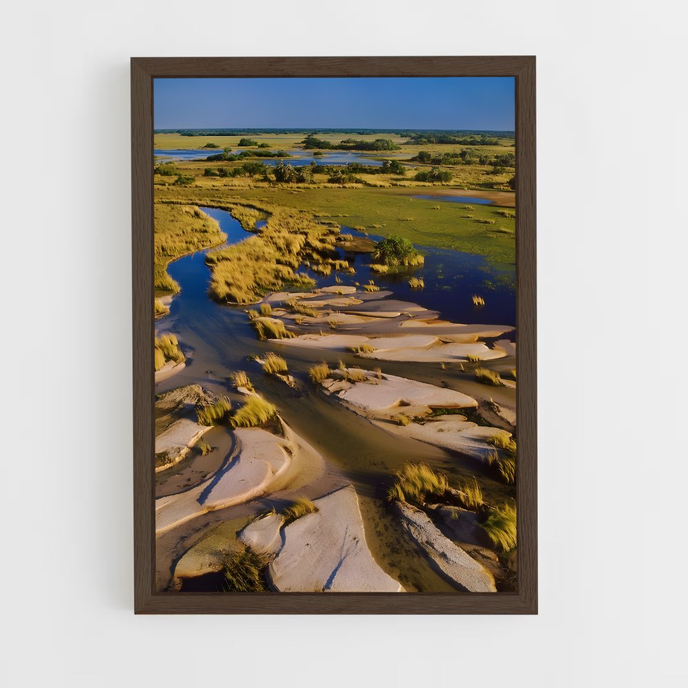 ap-okavango delta-5 cadre Bois foncé