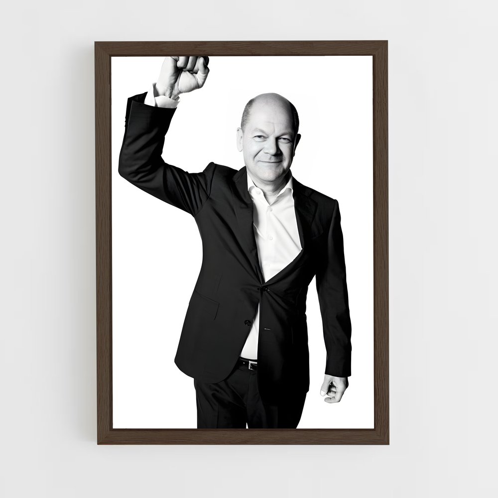 ap-olaf scholz-2 cadre Bois foncé