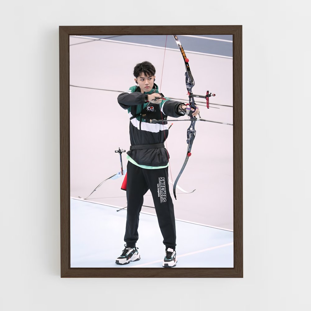 ap-olympics archery-2 cadre Bois foncé