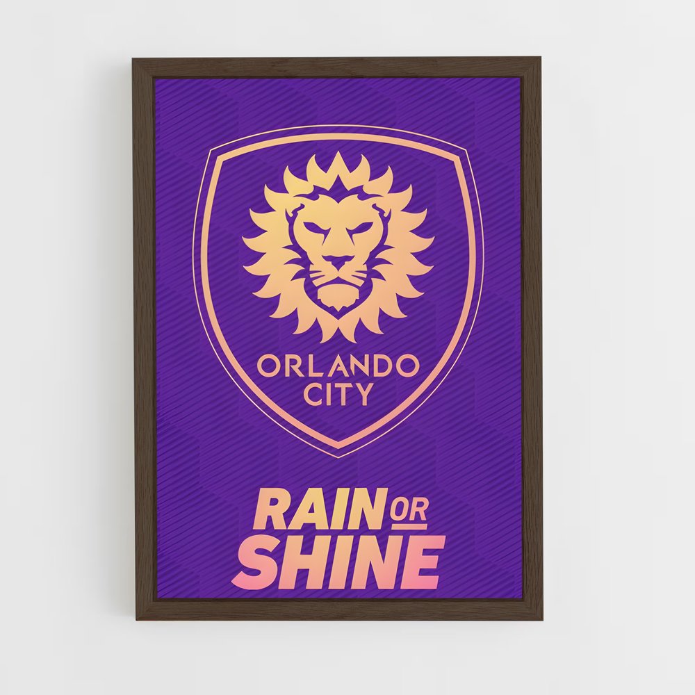 ap-orlando city sc-4 cadre Bois foncé