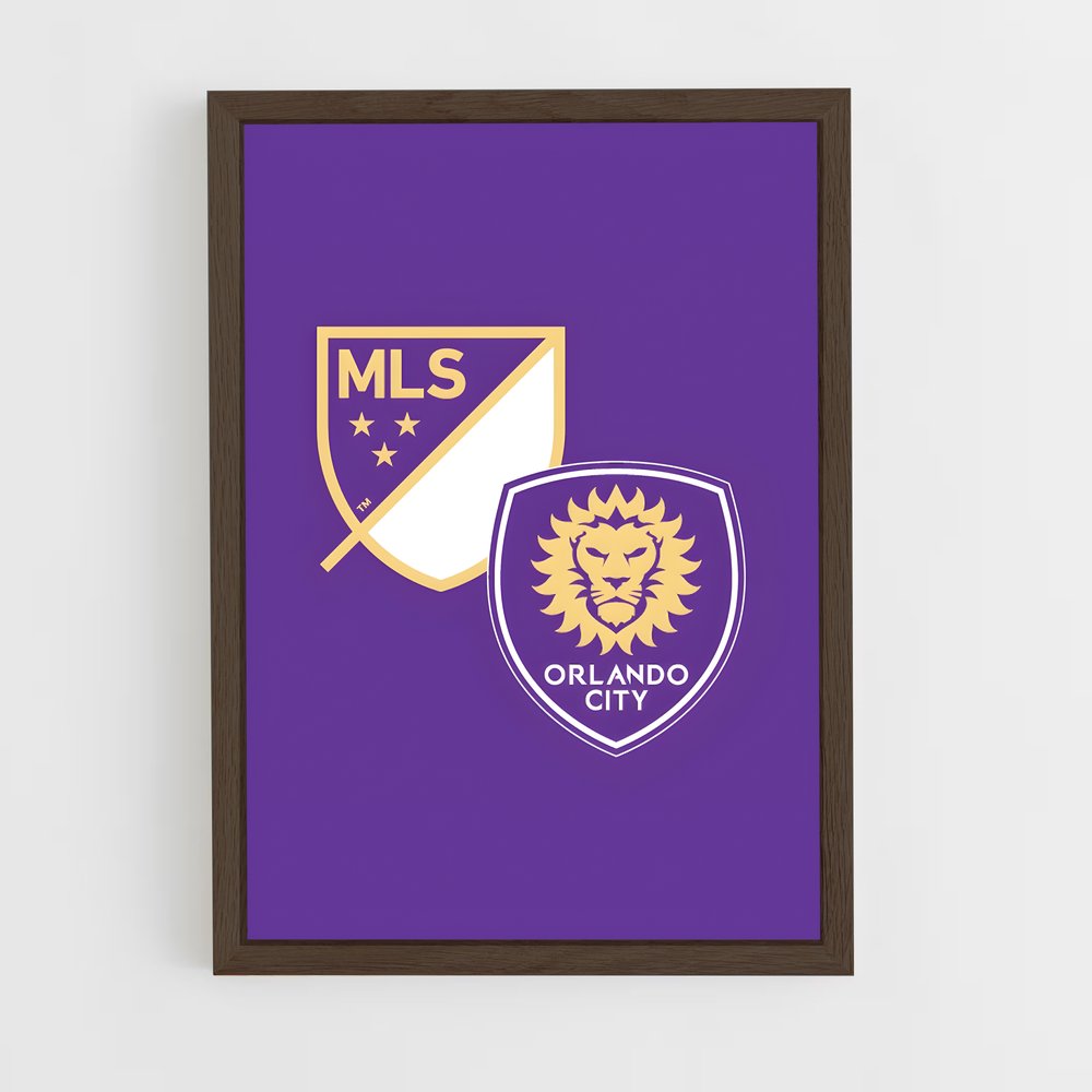 ap-orlando city sc-5 cadre Bois foncé