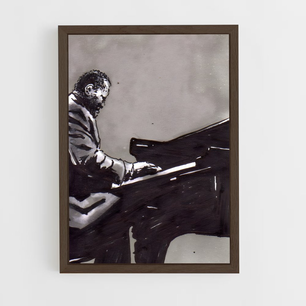 ap-oscar peterson-2 cadre Bois foncé
