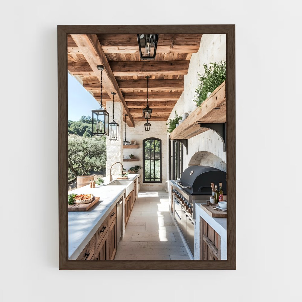 ap-outdoor kitchen-13 cadre Bois foncé
