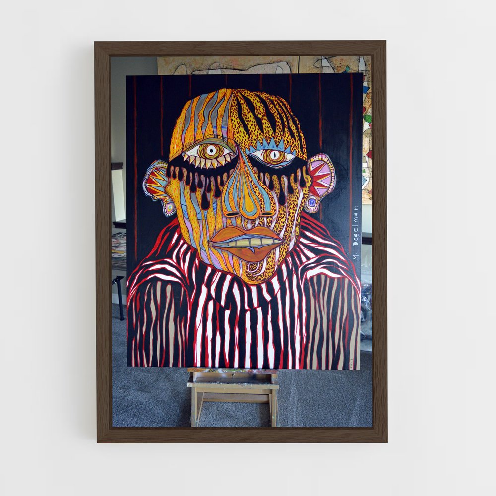 ap-outsider art-4 cadre Bois foncé