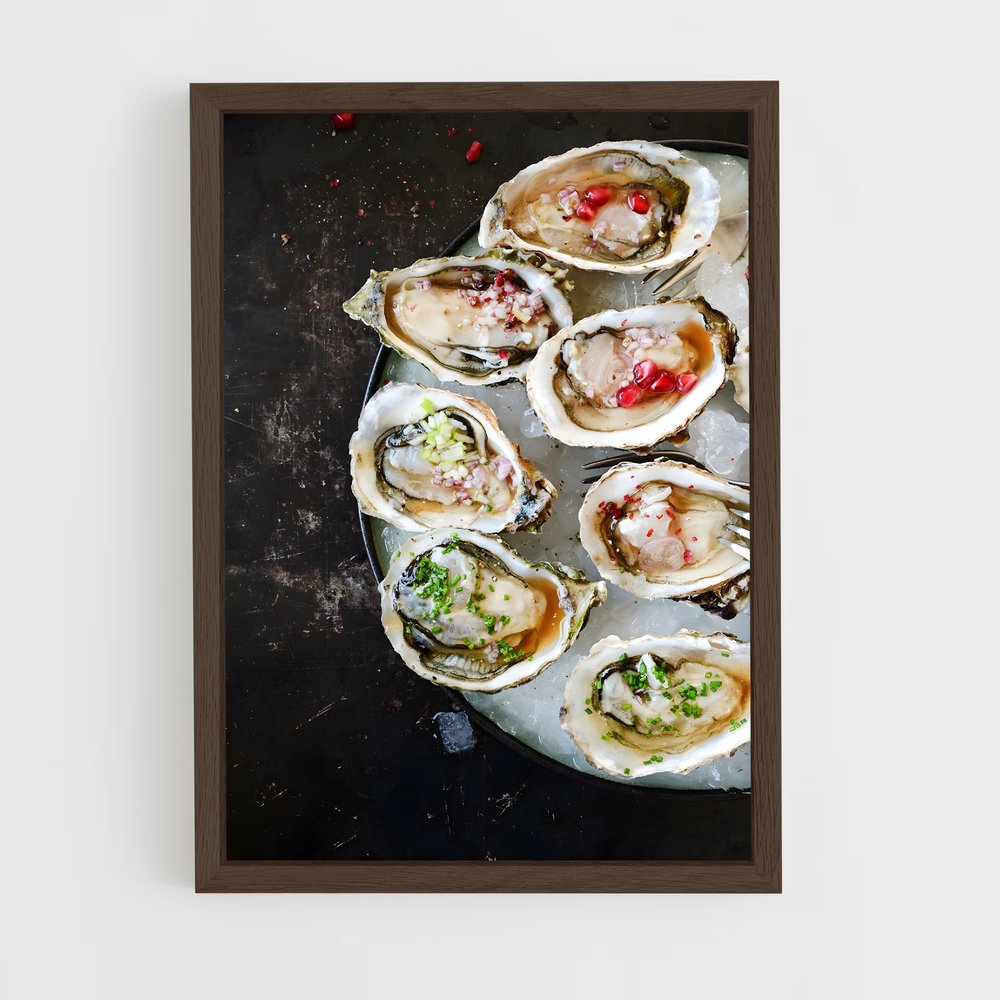 ap-oysters-8 cadre Bois foncé