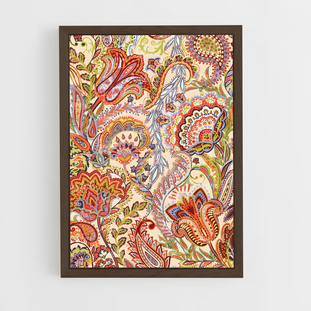 ap-paisley-8 cadre Bois foncé