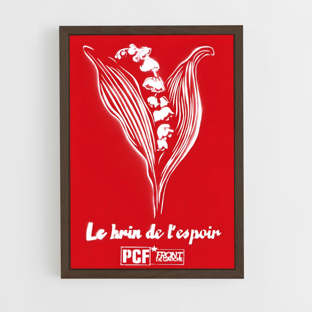 ap-parti communiste france-1 cadre Bois foncé