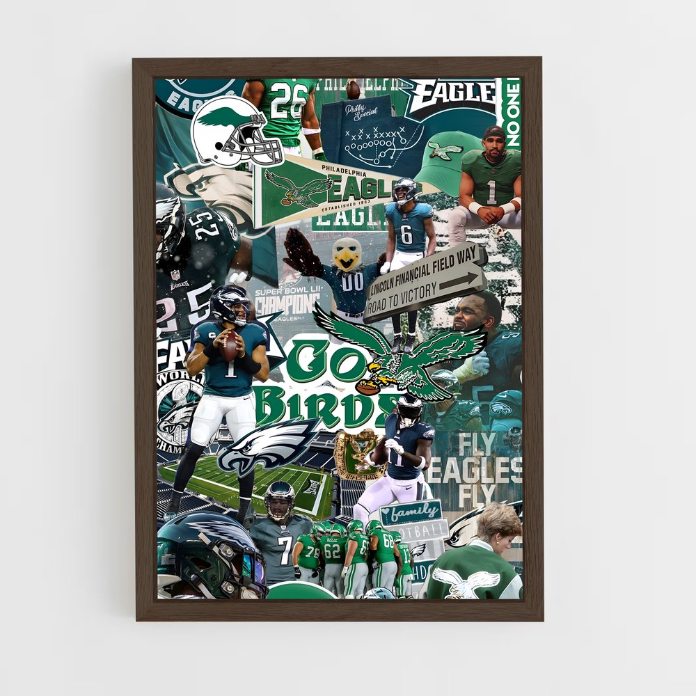 ap-philadelphia eagles-1 cadre Bois foncé