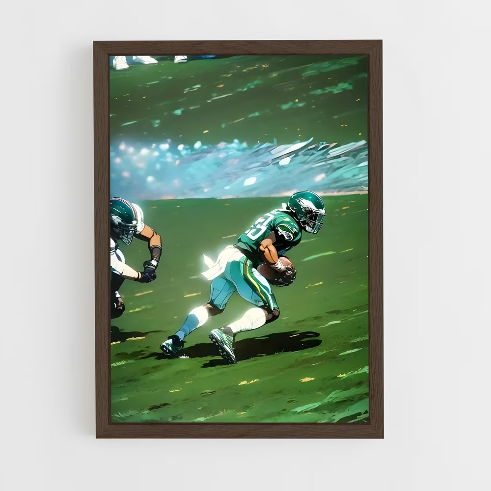 ap-philadelphia eagles-3 cadre Bois foncé