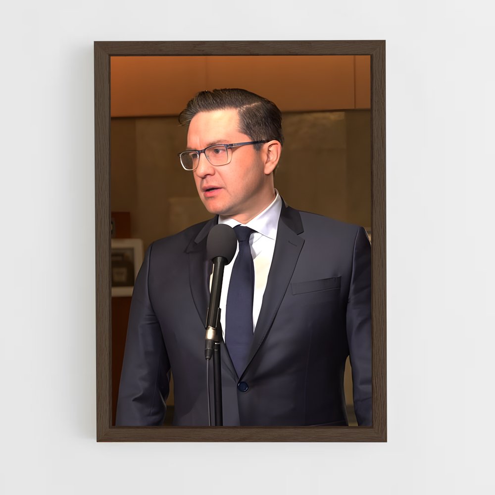 ap-pierre poilievre-1 cadre Bois foncé