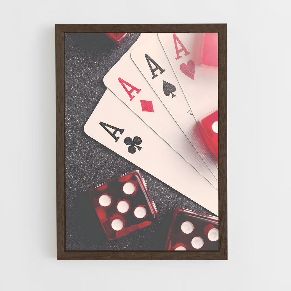 ap-poker-8 cadre Bois foncé