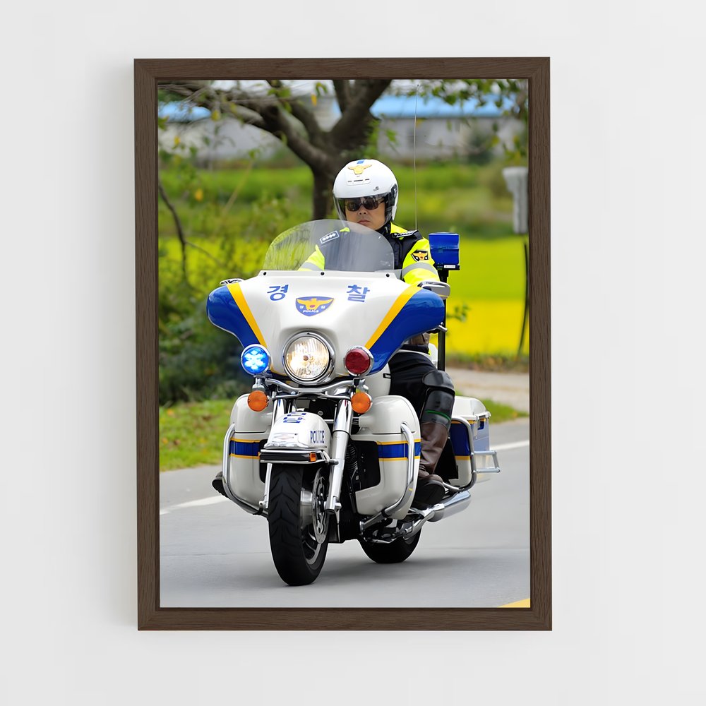 ap-police motorcycle-1 cadre Bois foncé