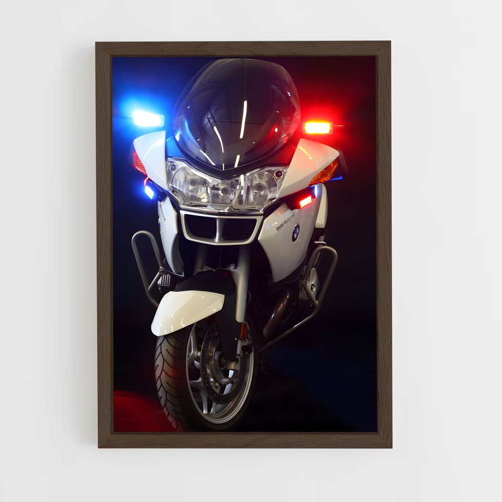ap-police motorcycle-2 cadre Bois foncé