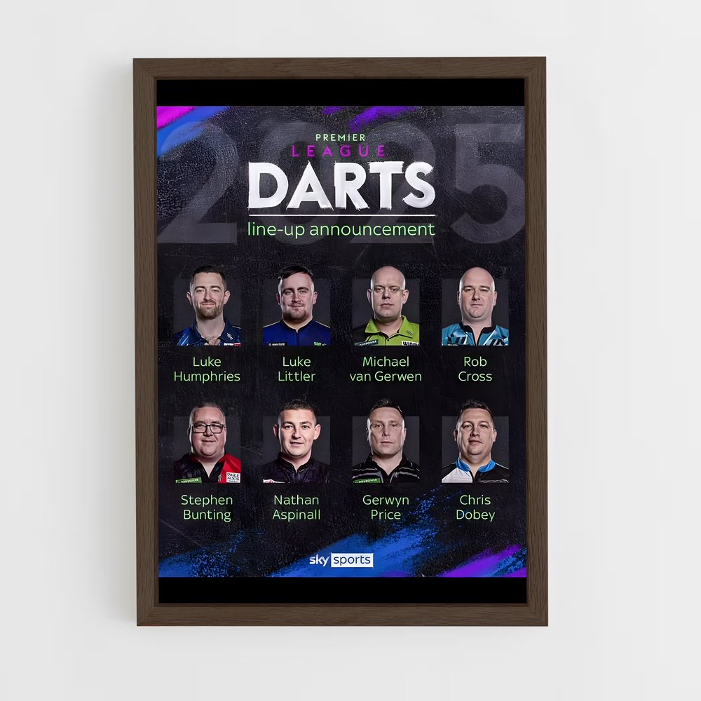 ap-premier league darts-1 cadre Bois foncé