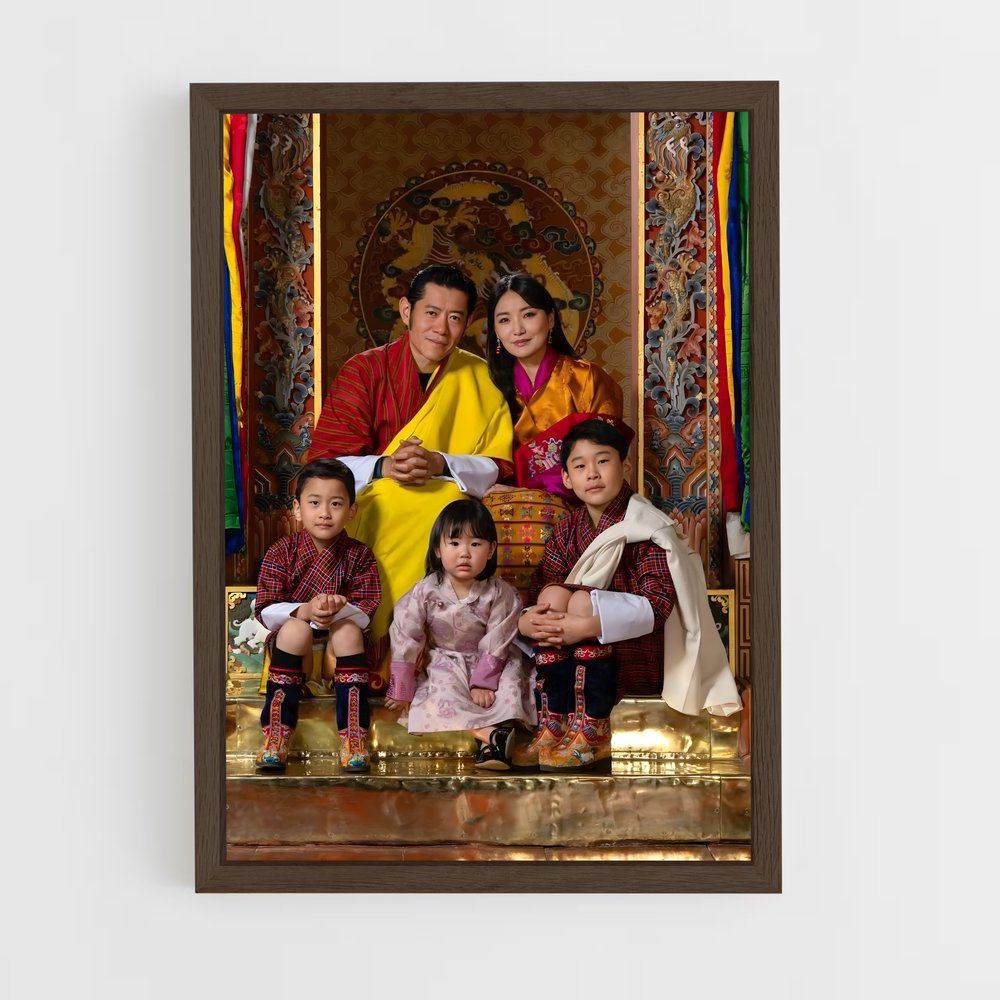 ap-prince jigme ugyen wangchuck-4 cadre Bois foncé