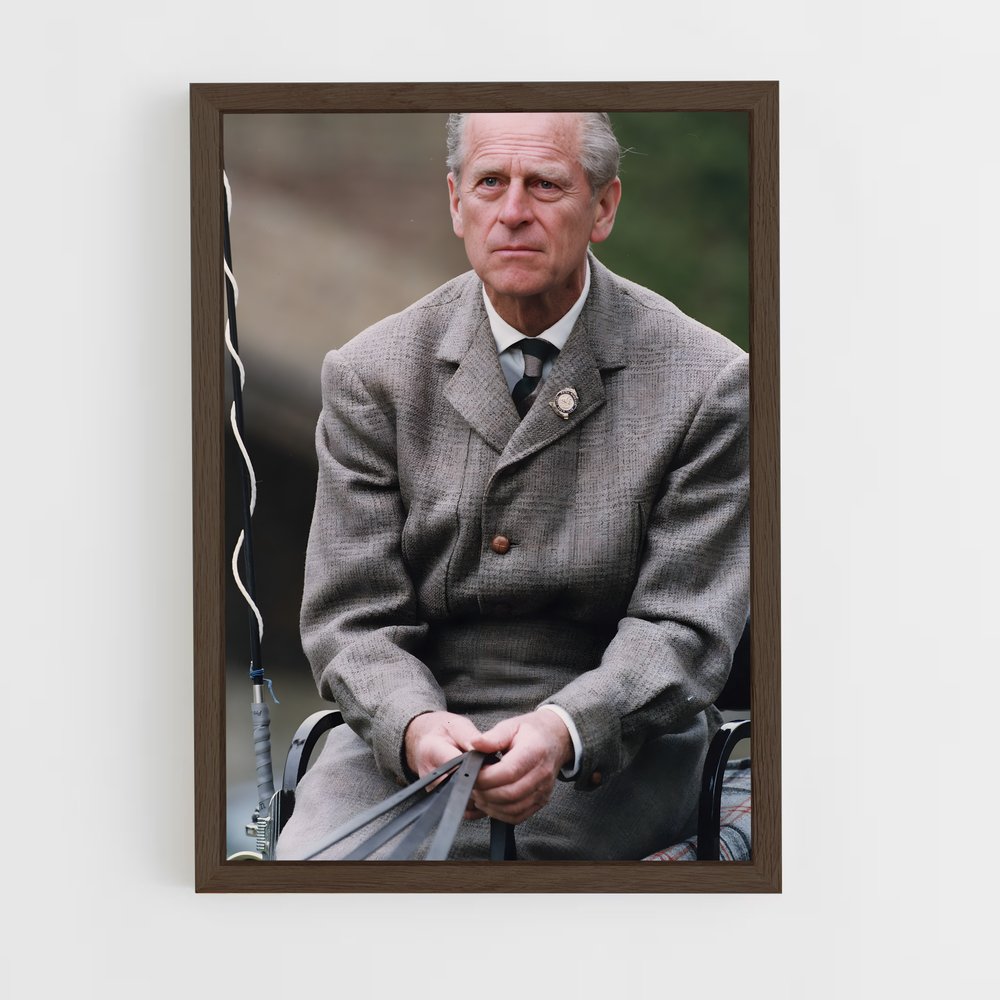ap-prince philip duke of edinburgh-5 cadre Bois foncé