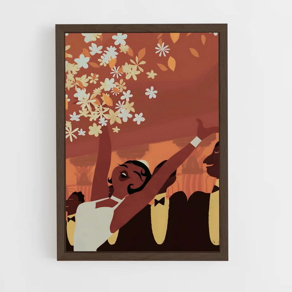 ap-princess and the frog-6 cadre Bois foncé