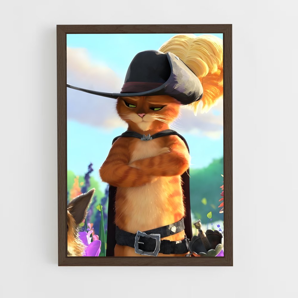 ap-puss in boots-1 cadre Bois foncé