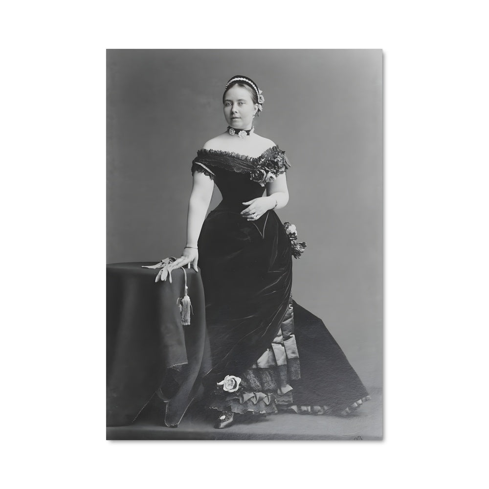 Poster of Queen Victoria in a black floral dress – Aesthetic Posters