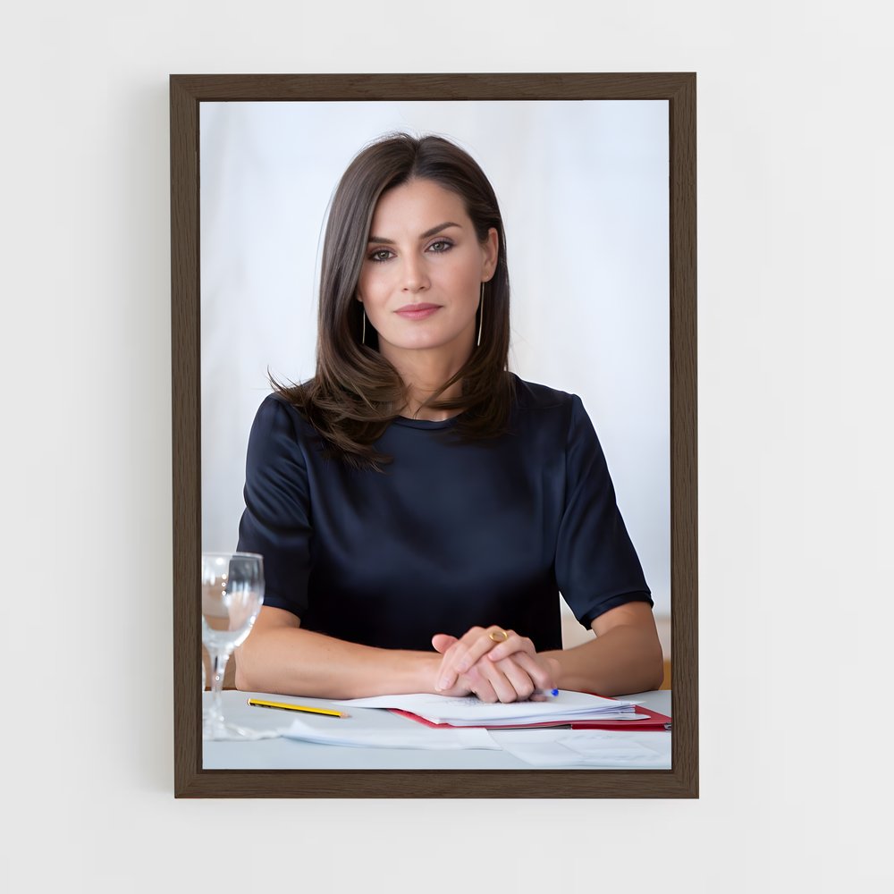 ap-queen letizia-2 cadre Bois foncé