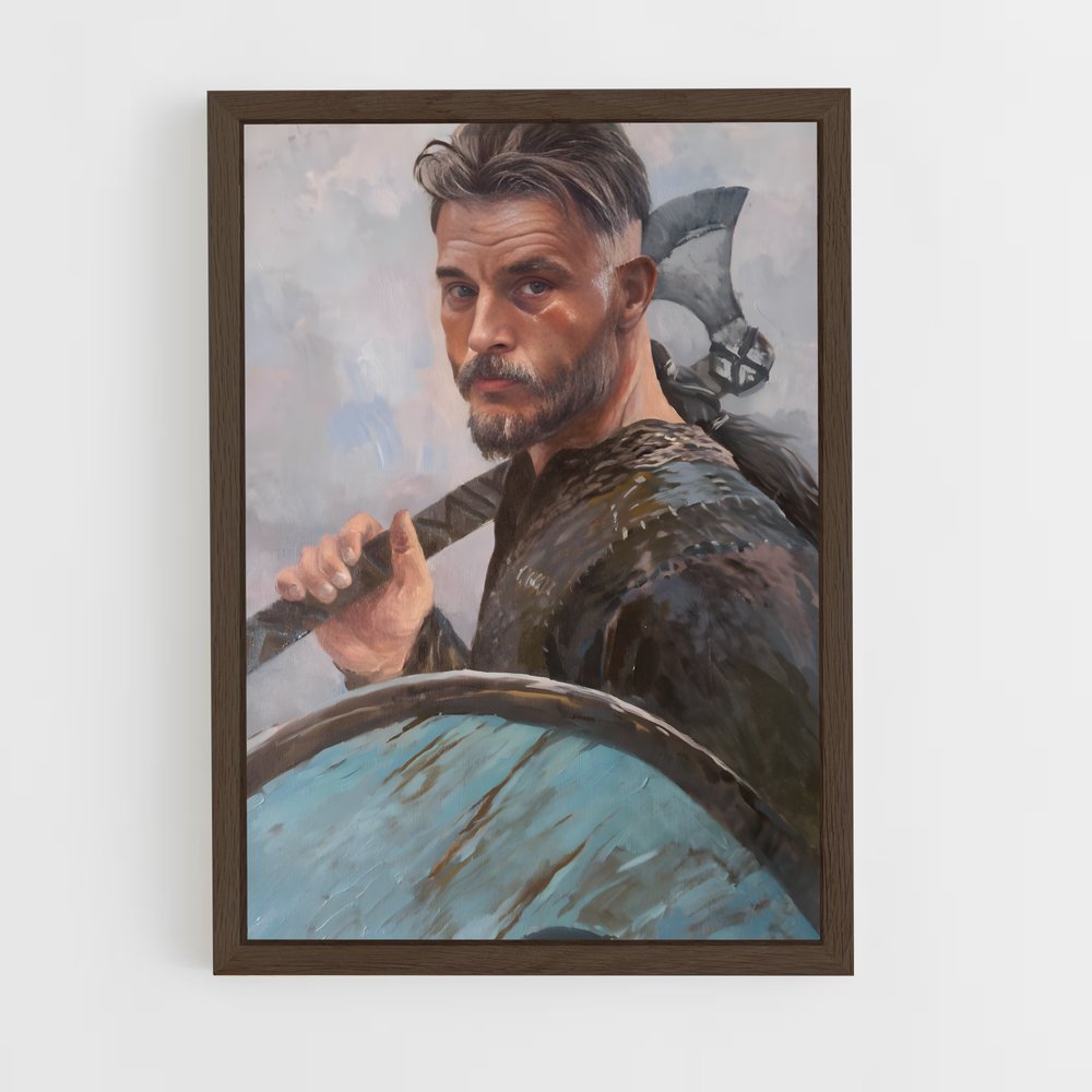 ap-ragnar lothbrok-12 cadre Bois foncé