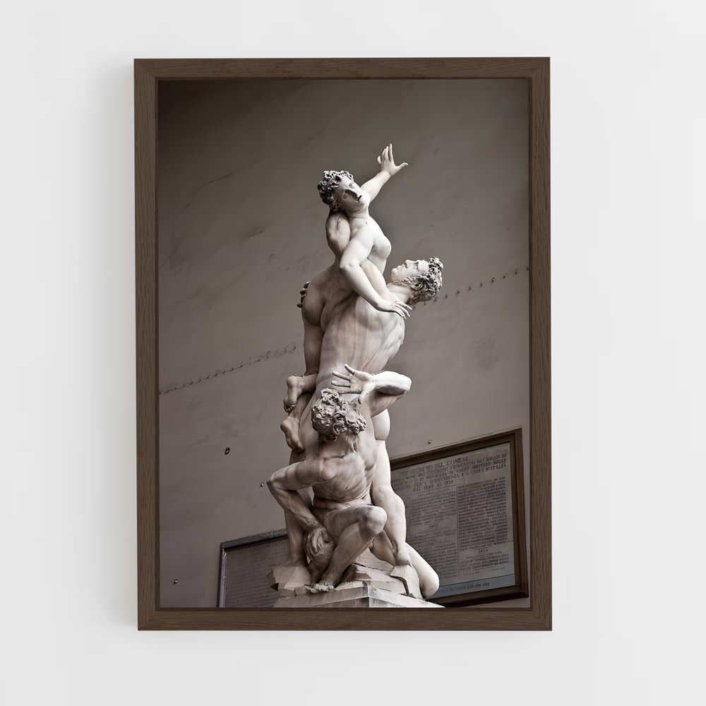 ap-rape of the sabine women giambologna-2 cadre Bois foncé