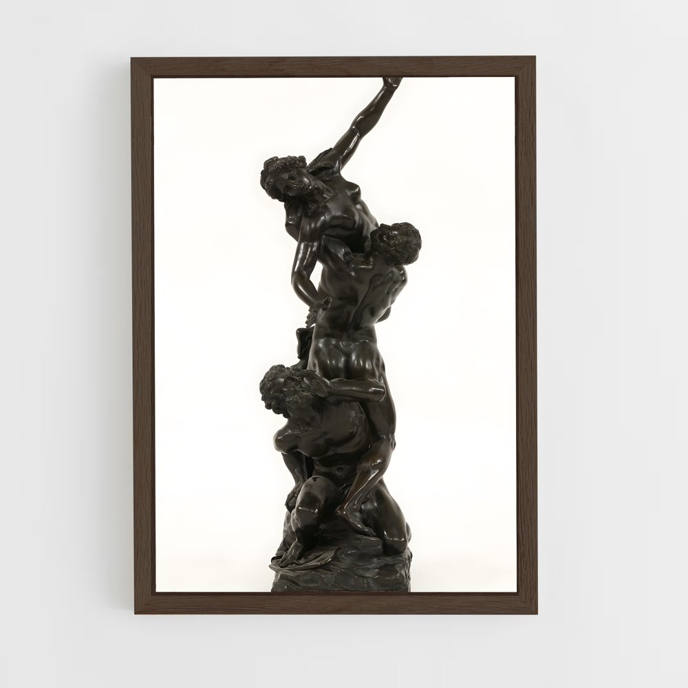 ap-rape of the sabine women giambologna-7 cadre Bois foncé