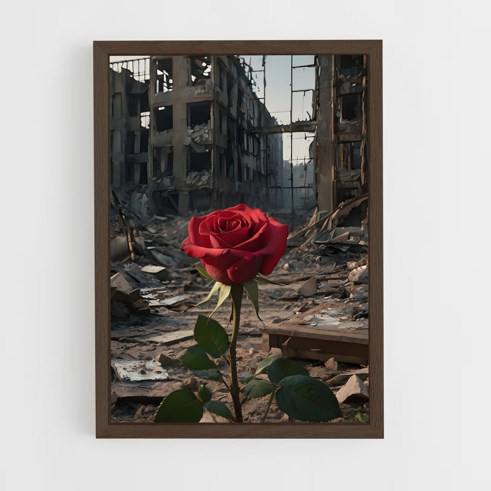 ap-red rose-1 cadre Bois foncé