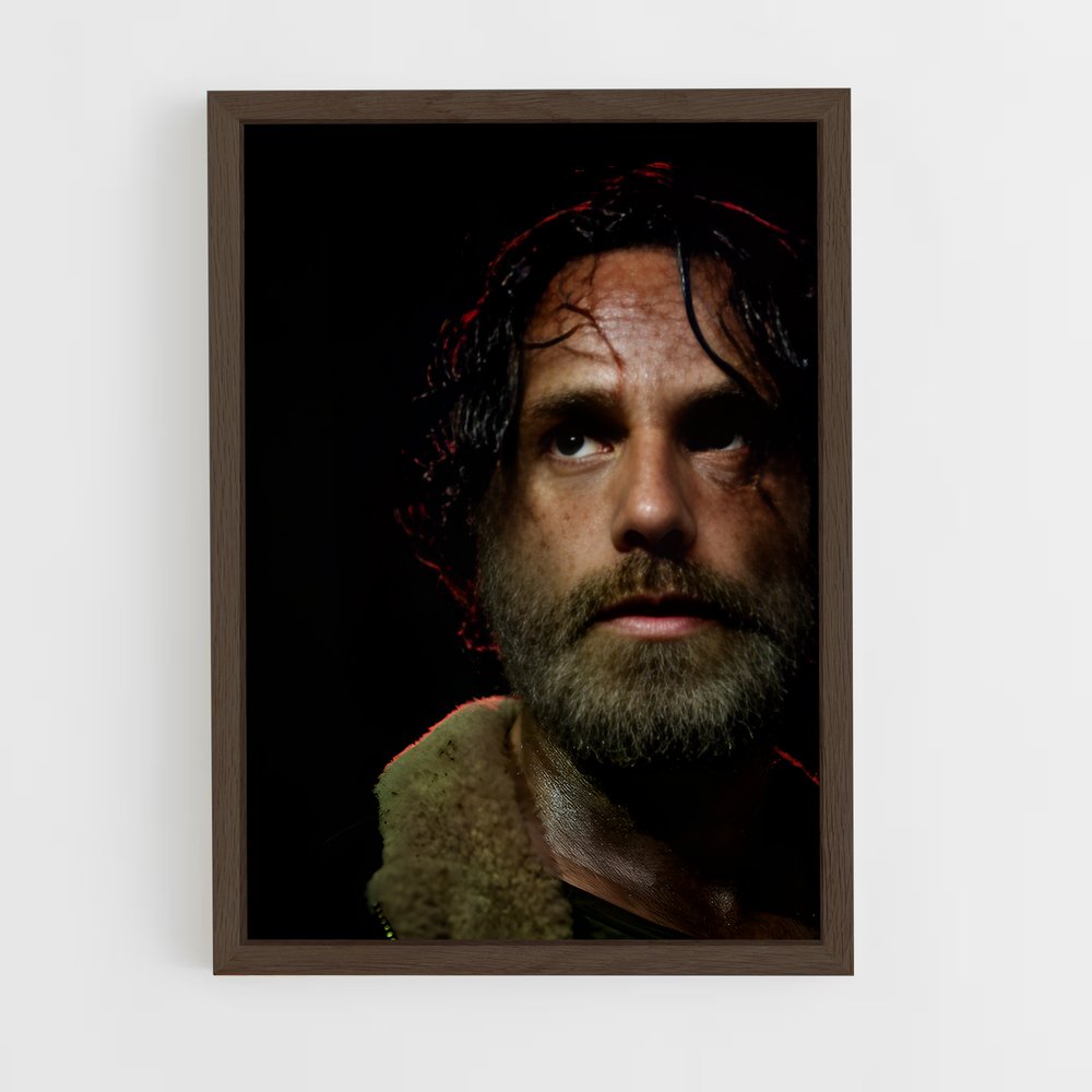 ap-rick grimes-2 cadre Bois foncé
