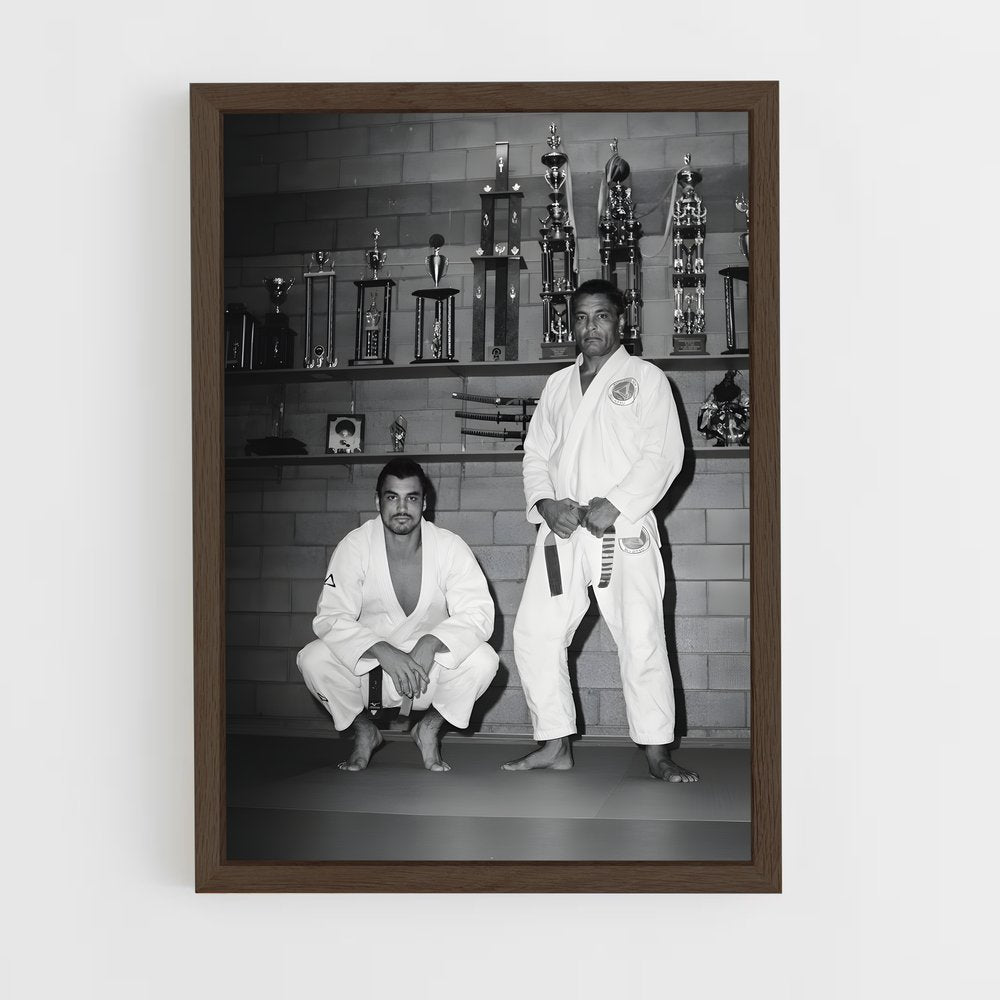 ap-rickson gracie-1 cadre Bois foncé